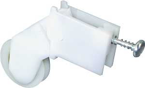 Prime-Line B 645 Roller Assembly, 1 in Dia Roller, 1/4 in W Roller, Nylon, White, 2-Roller