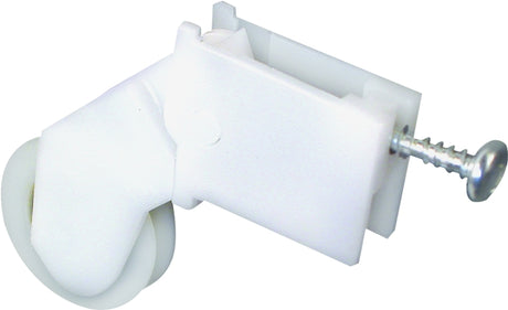 Prime-Line B 645 Roller Assembly, 1 in Dia Roller, 1/4 in W Roller, Nylon, White, 2-Roller