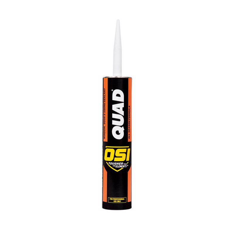 OSI Quad Clay Elastomeric Polymers Door/Siding/ Window Sealant 10 oz, Pack of 12