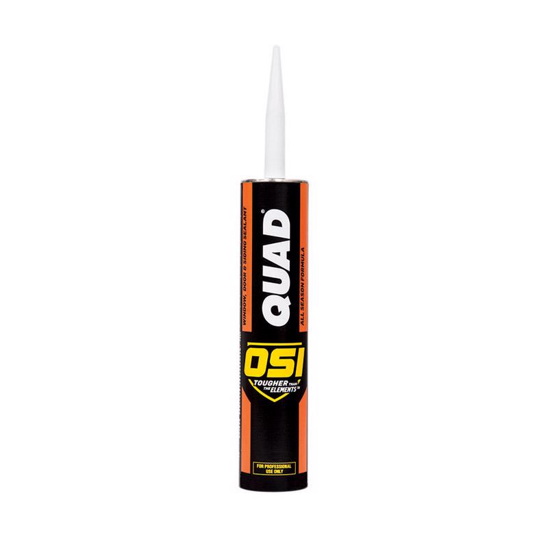 OSI Quad Black Elastomeric Polymers Door/Siding/ Window Sealant 10 oz, Pack of 12