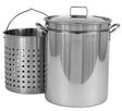 STOCKPOT STAINLESS W/BSKT 44QT