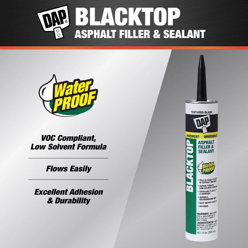 DAP Blacktop Black Synthetic Asphalt/Rubber Asphalt Sealant 10.1 oz, Pack of 12