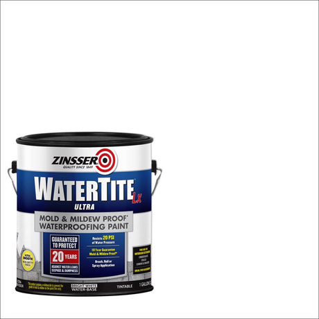 Zinsser WaterTite White Smooth Waterproofing Paint 1 gal, Pack of 2