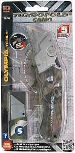 Olympia Tools 33-204 Utility Knife, Plastic Blade, Green Handle