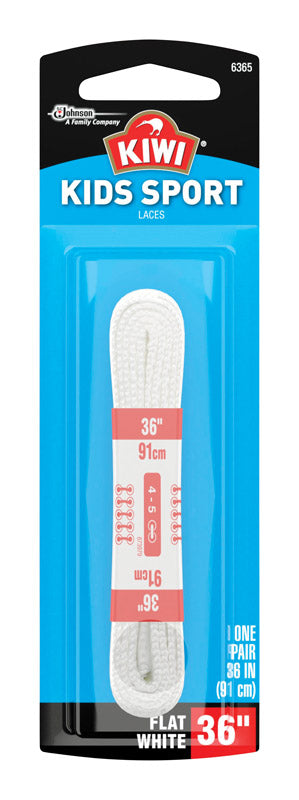 Kiwi Sport 36 in. White Shoe Laces