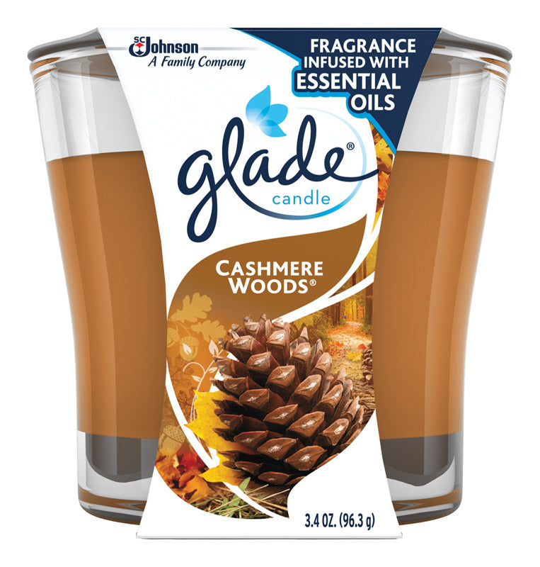 Glade Brown Cashmere Woods Scent Jar Air Freshener Candle, Pack of 6