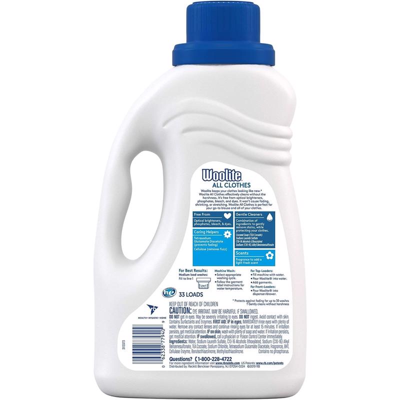 Woolite Gentle Cycle Original Scent Laundry Detergent Liquid 50 oz