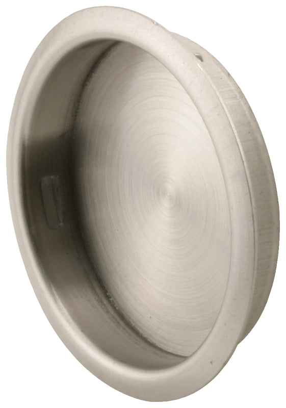 Prime-Line N 7203 Door Pull, 1-3/4 in Dia, 5/16 in D, Steel, Satin Nickel