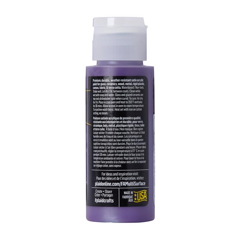 Plaid FolkArt Satin Eggplant Hobby Paint 2 oz, Pack of 3