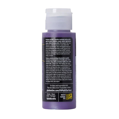 Plaid FolkArt Satin Eggplant Hobby Paint 2 oz, Pack of 3