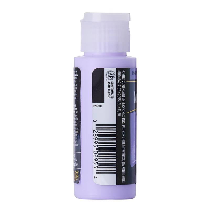 Plaid FolkArt Satin Light Lavender Hobby Paint 2 oz, Pack of 3
