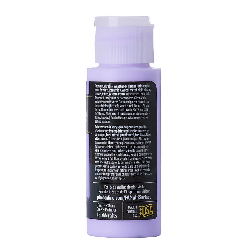 Plaid FolkArt Satin Light Lavender Hobby Paint 2 oz, Pack of 3