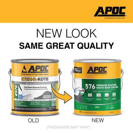 APOC Gloss Bright White Silicone Roof Coating 1 gal, Pack of 4