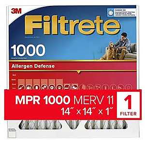 Filtrete AL11-4 Air Filter, 14 in L, 14 in W, 11 MERV, 1000 MPR, Polypropylene Frame, Pack of 4