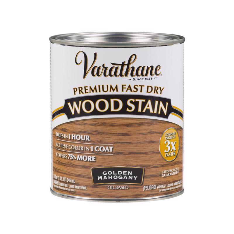 Varathane Premium Golden Mahogany Oil-Based Fast Dry Wood Stain 1 qt, Pack of 2