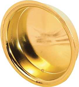 Prime-Line N 6765 Door Pull, 1-3/4 in Dia, 5/16 in D, Steel, Brass
