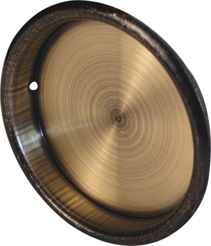 Prime-Line N 6764 Door Pull, 2-1/8 in Dia, 5/16 in D, Steel, Antique Brass, Pack of 6