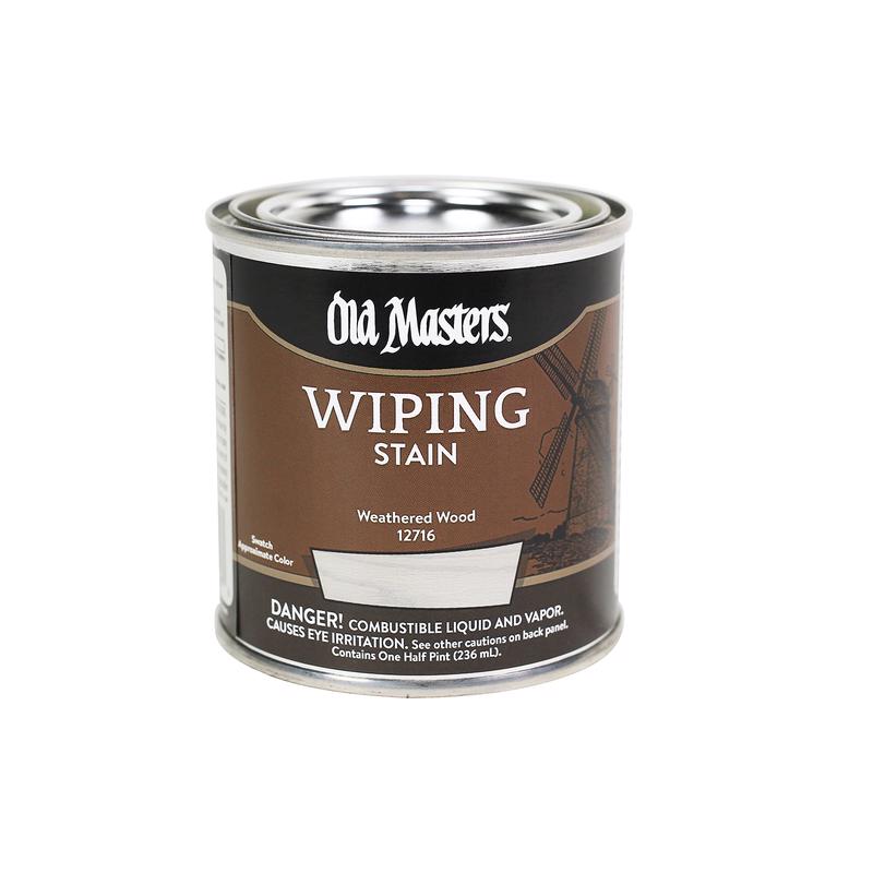 Old Masters Semi-Transparent Weathered Wood Oil-Based Wiping Stain 1/2 pt, Pack of 6