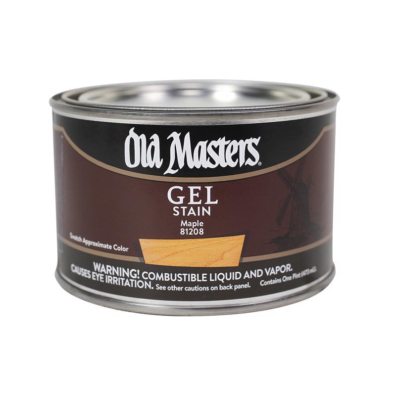Old Masters Semi-Transparent Maple Oil-Based Alkyd Gel Stain 1 pt, Pack of 4