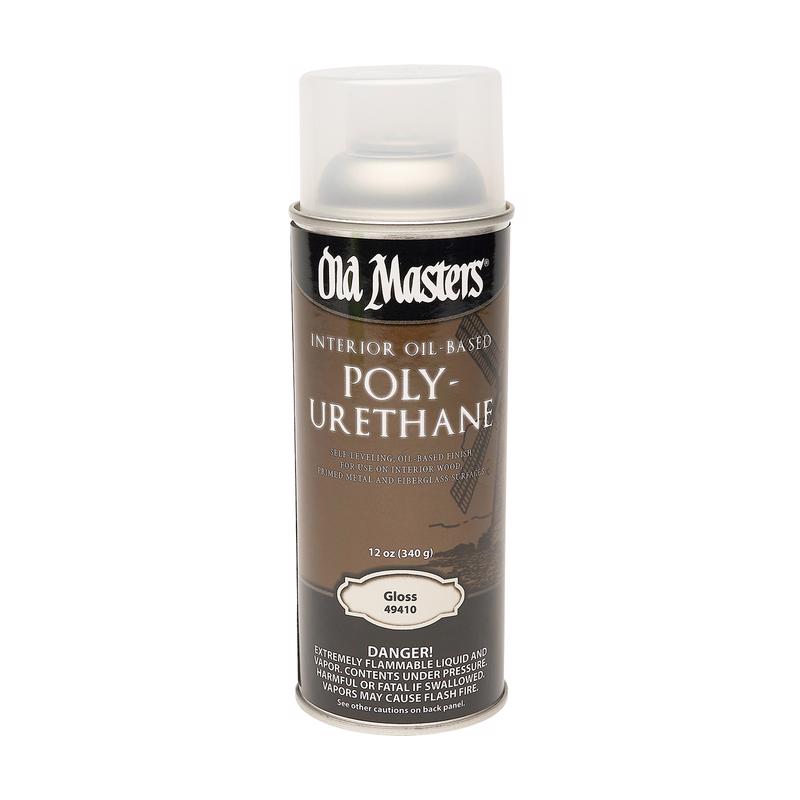 Old Masters Gloss Clear Oil-Based Polyurethane Spray 12 oz, Pack of 6