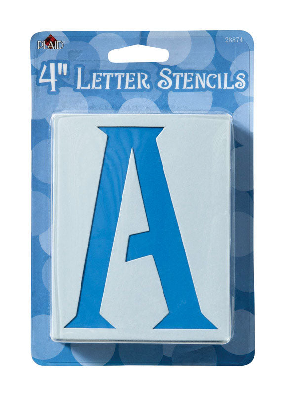 Plaid 4 in. Card Stock Letters Stencil 48 pk, Pack of 3