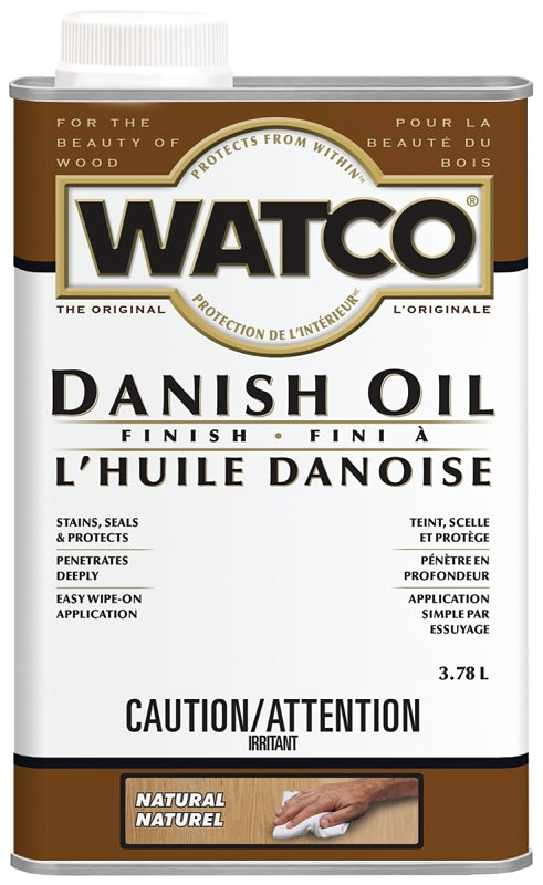 Watco 273590 Danish Oil, Natural, Liquid, 3.78 L, Pack of 2