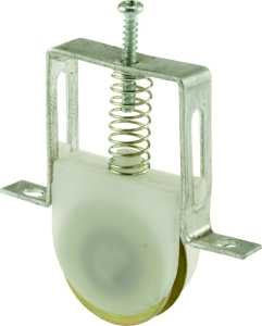 Prime-Line B 617 Adjustable Roller Assembly, Bottom Mounting, 1 in Dia Roller, 1/4 in W Roller, Steel Roller, 3/8 in W