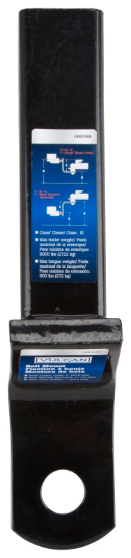 Vulcan BM001 Trailer Mount Ball, 2 in Dia Hitch Ball, Steel Hitch Ball, Steel, Powder Coated