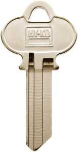 Hy-Ko 11010WK1 Key Blank, Brass, Nickel, For: Weslock Vehicle Locks, Pack of 10