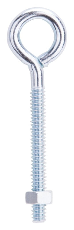 ProSource LR267 Eye Bolt, 4.7 mm Thread, Machine Thread, 1-5/8 in L Thread, 3/4 in Dia Eye, 79 lb Working Load, Steel, Pack of 20