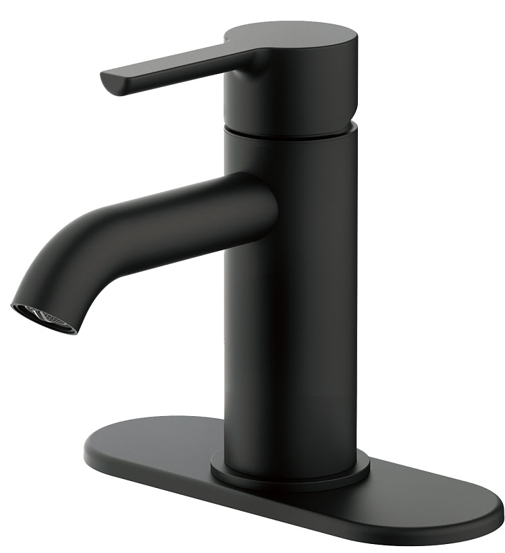 Boston Harbor FS6A0128BL Lavatory Faucet, 1.2 gpm, 1-Handle, 1 or 3-Faucet Hole, Metal/Plastics