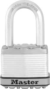 Master Lock M5XKADLF Padlock, Alike Key, 3/8 in Dia Shackle, 1-1/2 in H Shackle, Boron Carbide Shackle, Steel Body, Zinc