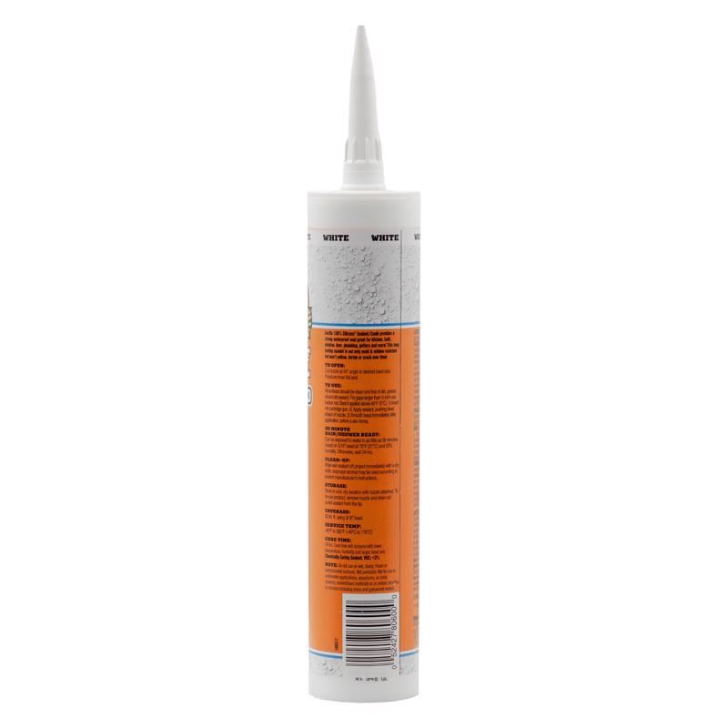Gorilla White Silicone All Purpose Sealant 10 oz, Pack of 12