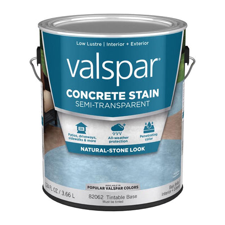 Valspar Semi-Transparent Tintable Base Concrete Stain 1 gal, Pack of 4