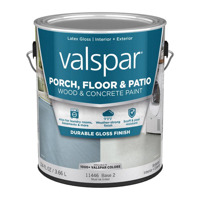 Valspar Porch, Floor & Patio Gloss Base 2 Floor Paint 1 gal, Pack of 4