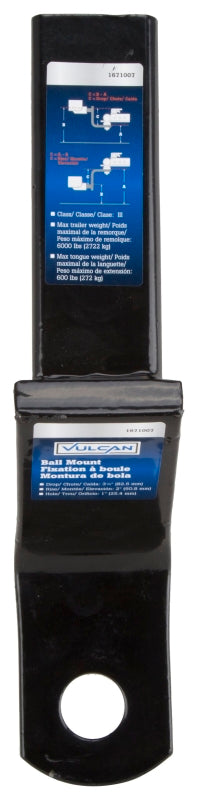 Vulcan BM006 Trailer Mount Ball, 3-1/4 in Dia Hitch Ball, Steel Hitch Ball, Steel, Powder Coated