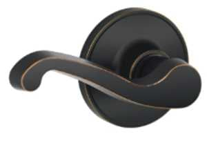 Schlage J Series J10LAS716 Passage Lever, Mechanical Lock, Aged Bronze, Metal, Residential, 7/8 in Housing Dia, 3 Grade