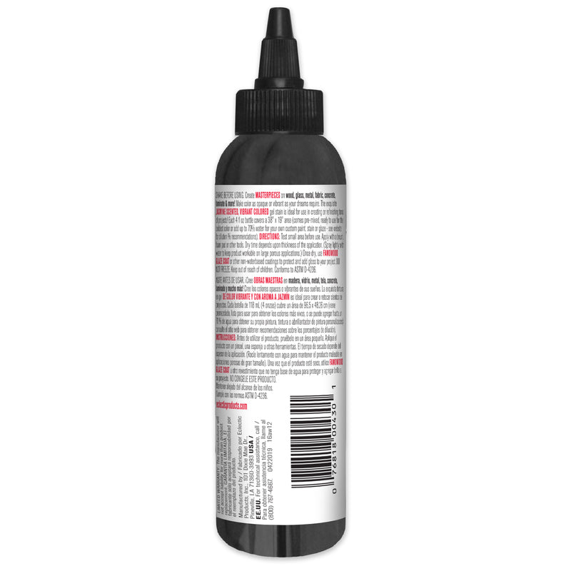 Unicorn Spit Flat Black Gel Stain and Glaze 4 oz, Pack of 6