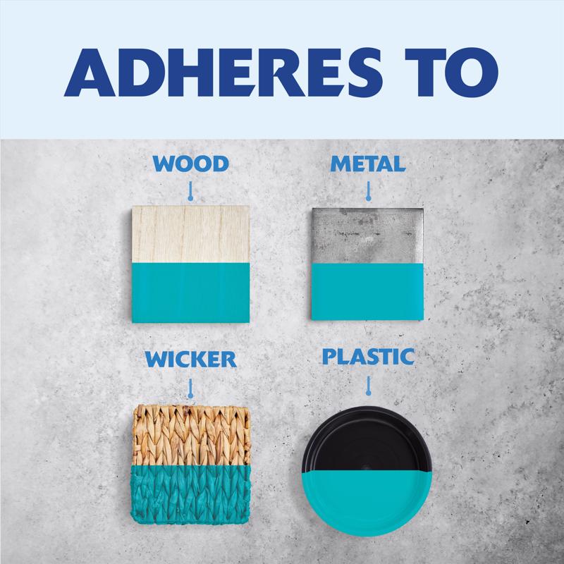 Rust-Oleum Painter's Touch 2X Ultra Cover Satin Seaside Paint+Primer Spray Paint 12 oz