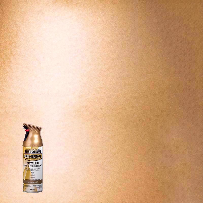 Rust-Oleum Universal Metallic Satin Bronze Metallic Spray Paint 11 oz, Pack of 6