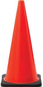JBC Revolution RS Series RS70025C Traffic Safety Cone, PVC Cone, Fluorescent Orange Cone