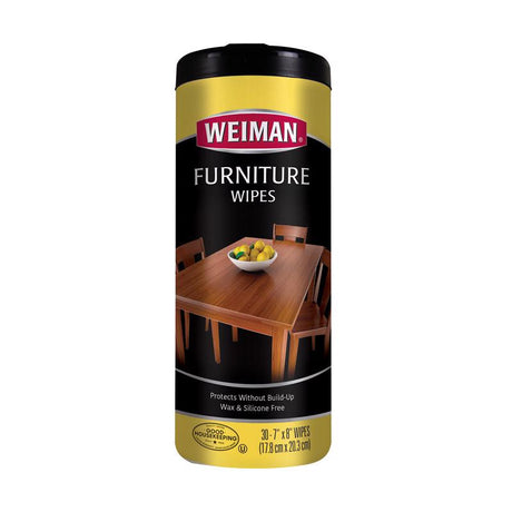 Weiman Lemon Scent Wood Cleaner and Polish 30 pk Wipes