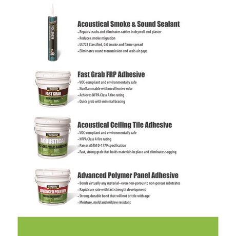 Titebond Acoustical White Elastomeric Silicone Smoke and Sound Sealant 28 oz, Pack of 12