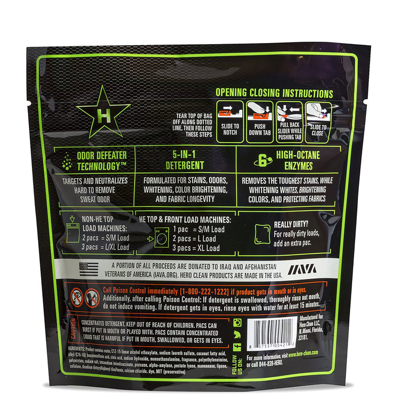 Hero Clean Juniper Scent Laundry Detergent Pod 25 pk, Pack of 6