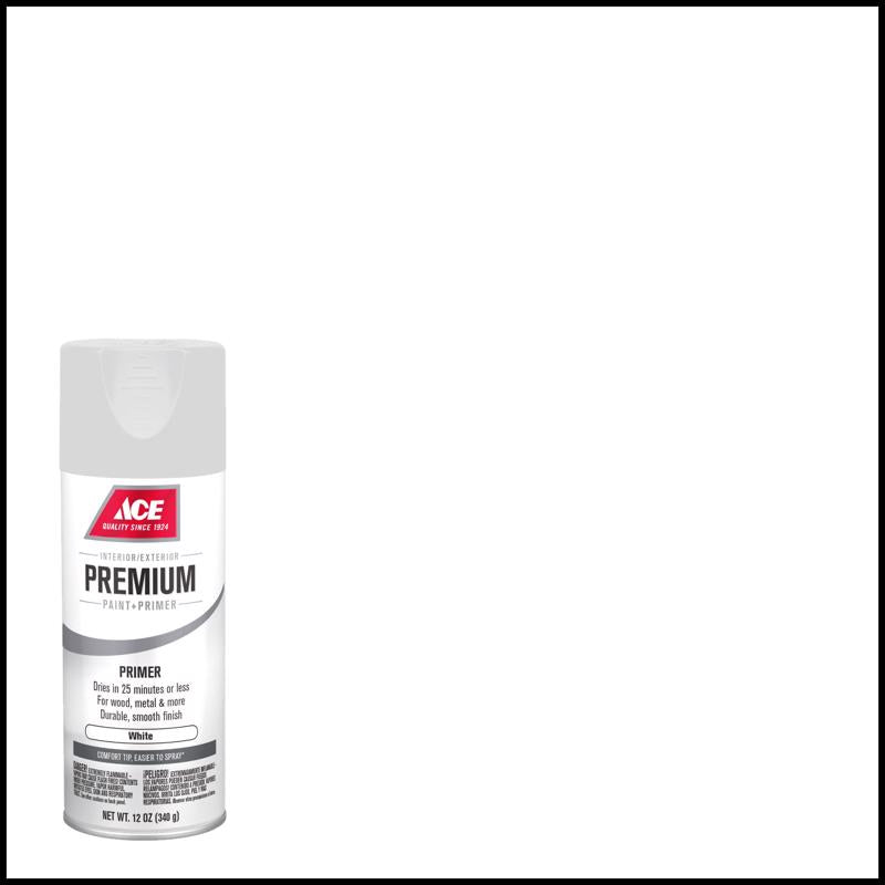Ace Premium White Spray Primer 12 oz, Pack of 6