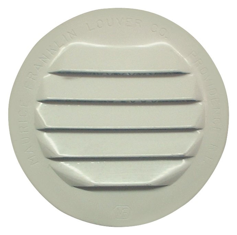 Maurice Franklin RLW-100 1 Mini Louver with Insect Screen, 1.219 in W, Round, Aluminum, White