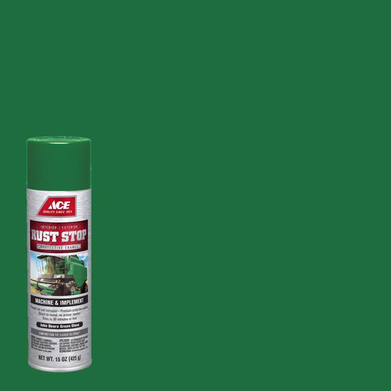 Ace Rust Stop Machine & Implement Gloss John Deere Green Protective Enamel Spray Paint 15 oz, Pack of 6