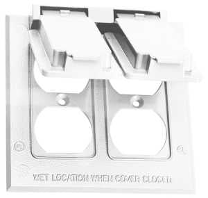 BWF 4261W-1 Cover, 4-9/16 in L, 4-9/16 in W, Metal, White, Powder-Coated