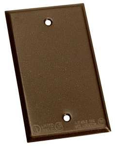 BWF 711AB-1 Cover, 4-9/16 in L, 2-13/16 in W, Steel, Bronze, Powder-Coated