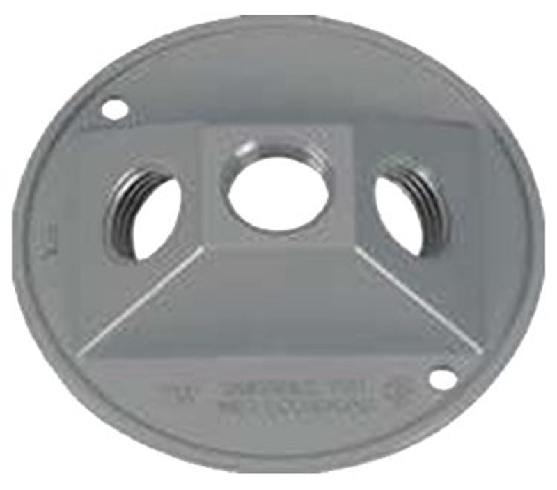 BWF CR-3V Cover, Lampholder, 4-1/2 in Dia, Round, Metal, Gray, 24/PK, Powder-Coated